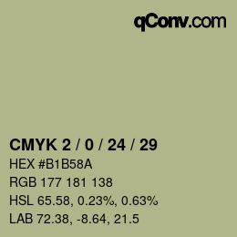 カラーコード: CMYK 2 / 0 / 24 / 29 | qconv.com