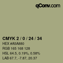 カラーコード: CMYK 2 / 0 / 24 / 34 | qconv.com