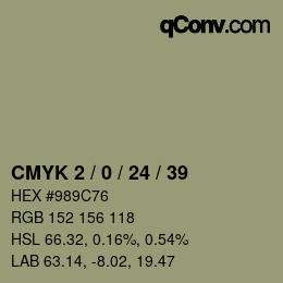 Color code: CMYK 2 / 0 / 24 / 39 | qconv.com