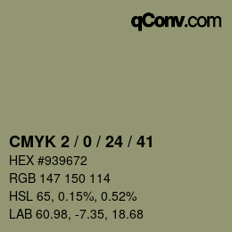 Color code: CMYK 2 / 0 / 24 / 41 | qconv.com