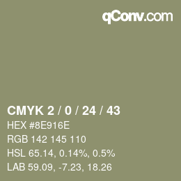 Color code: CMYK 2 / 0 / 24 / 43 | qconv.com