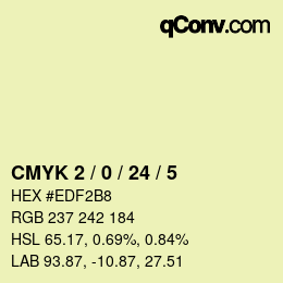 Color code: CMYK 2 / 0 / 24 / 5 | qconv.com