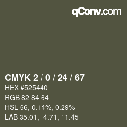 Color code: CMYK 2 / 0 / 24 / 67 | qconv.com