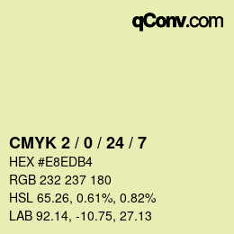 Color code: CMYK 2 / 0 / 24 / 7 | qconv.com