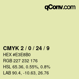 Color code: CMYK 2 / 0 / 24 / 9 | qconv.com