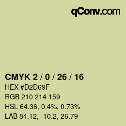 カラーコード: CMYK 2 / 0 / 26 / 16 | qconv.com