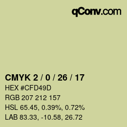 颜色代码: CMYK 2 / 0 / 26 / 17 | qconv.com