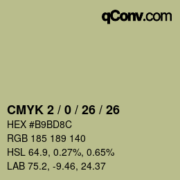 颜色代码: CMYK 2 / 0 / 26 / 26 | qconv.com