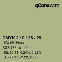 カラーコード: CMYK 2 / 0 / 26 / 29 | qconv.com
