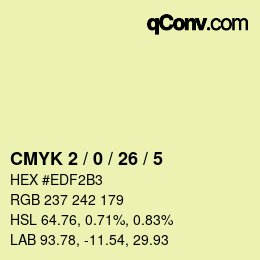 Color code: CMYK 2 / 0 / 26 / 5 | qconv.com