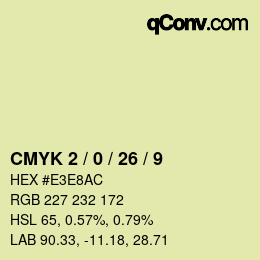 カラーコード: CMYK 2 / 0 / 26 / 9 | qconv.com
