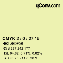 Color code: CMYK 2 / 0 / 27 / 5 | qconv.com