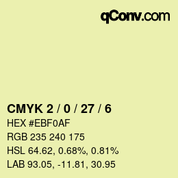 Color code: CMYK 2 / 0 / 27 / 6 | qconv.com