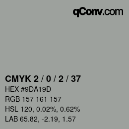 Color code: CMYK 2 / 0 / 2 / 37 | qconv.com