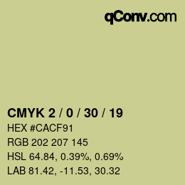Color code: CMYK 2 / 0 / 30 / 19 | qconv.com