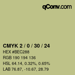 Color code: CMYK 2 / 0 / 30 / 24 | qconv.com