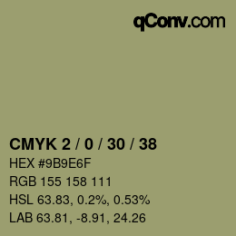 カラーコード: CMYK 2 / 0 / 30 / 38 | qconv.com