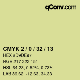 颜色代码: CMYK 2 / 0 / 32 / 13 | qconv.com