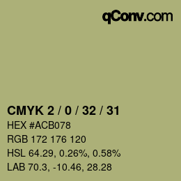 颜色代码: CMYK 2 / 0 / 32 / 31 | qconv.com