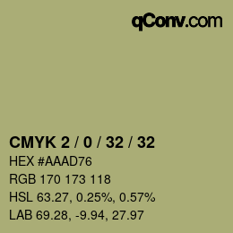 Color code: CMYK 2 / 0 / 32 / 32 | qconv.com
