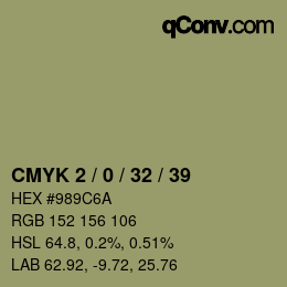 カラーコード: CMYK 2 / 0 / 32 / 39 | qconv.com