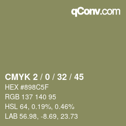 Color code: CMYK 2 / 0 / 32 / 45 | qconv.com