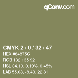 Color code: CMYK 2 / 0 / 32 / 47 | qconv.com