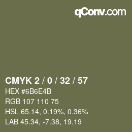 Color code: CMYK 2 / 0 / 32 / 57 | qconv.com