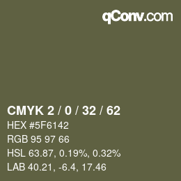 Color code: CMYK 2 / 0 / 32 / 62 | qconv.com