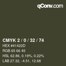 Color code: CMYK 2 / 0 / 32 / 74 | qconv.com