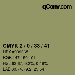 Color code: CMYK 2 / 0 / 33 / 41 | qconv.com