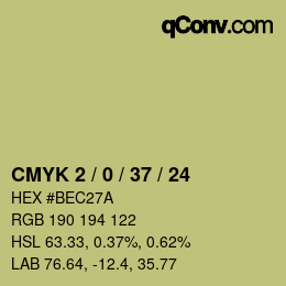 颜色代码: CMYK 2 / 0 / 37 / 24 | qconv.com