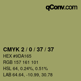 カラーコード: CMYK 2 / 0 / 37 / 37 | qconv.com