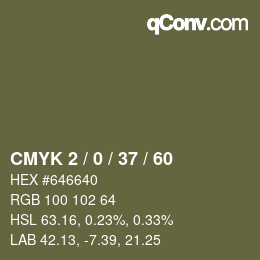 颜色代码: CMYK 2 / 0 / 37 / 60 | qconv.com
