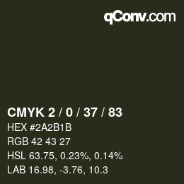 Color code: CMYK 2 / 0 / 37 / 83 | qconv.com