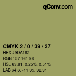 カラーコード: CMYK 2 / 0 / 39 / 37 | qconv.com