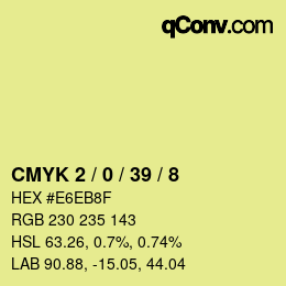 Color code: CMYK 2 / 0 / 39 / 8 | qconv.com