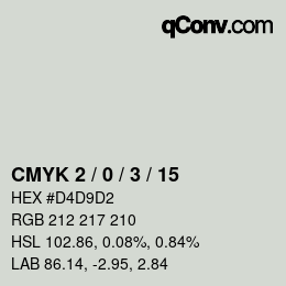 Color code: CMYK 2 / 0 / 3 / 15 | qconv.com