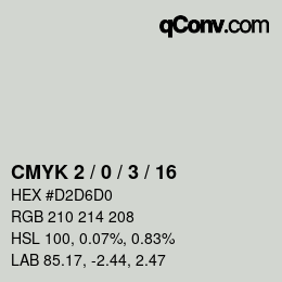 Color code: CMYK 2 / 0 / 3 / 16 | qconv.com