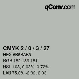 Color code: CMYK 2 / 0 / 3 / 27 | qconv.com