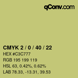Color code: CMYK 2 / 0 / 40 / 22 | qconv.com