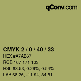 Color code: CMYK 2 / 0 / 40 / 33 | qconv.com