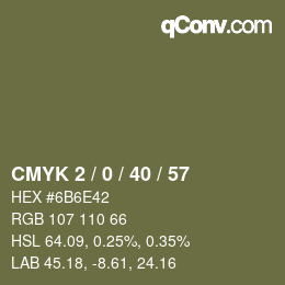 Color code: CMYK 2 / 0 / 40 / 57 | qconv.com