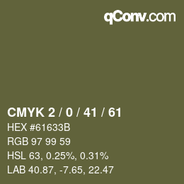 Color code: CMYK 2 / 0 / 41 / 61 | qconv.com