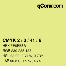 Color code: CMYK 2 / 0 / 41 / 8 | qconv.com