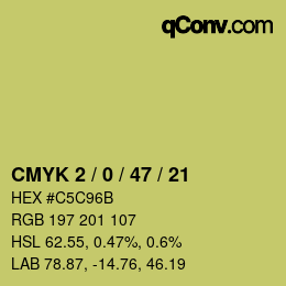 Color code: CMYK 2 / 0 / 47 / 21 | qconv.com