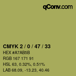 Color code: CMYK 2 / 0 / 47 / 33 | qconv.com