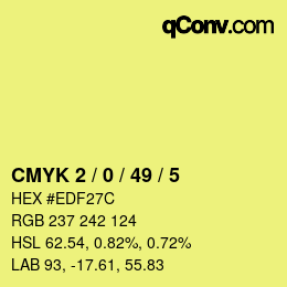 Color code: CMYK 2 / 0 / 49 / 5 | qconv.com