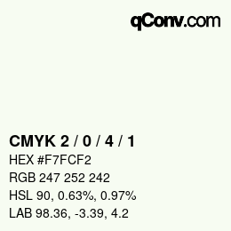 Color code: CMYK 2 / 0 / 4 / 1 | qconv.com