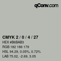 Color code: CMYK 2 / 0 / 4 / 27 | qconv.com